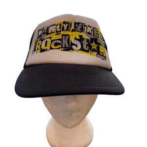 Rockstar Energy Drink Hat Party Like A Rockstar Snapback Trucker Mesh Cap *Flaw